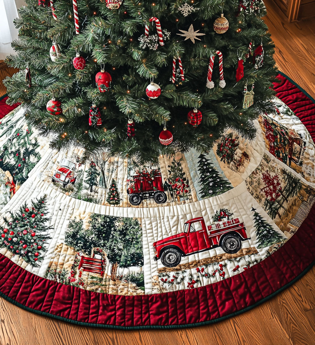 Glisten Grove Quilted Christmas Tree Skirt VTQ-Myprintsy