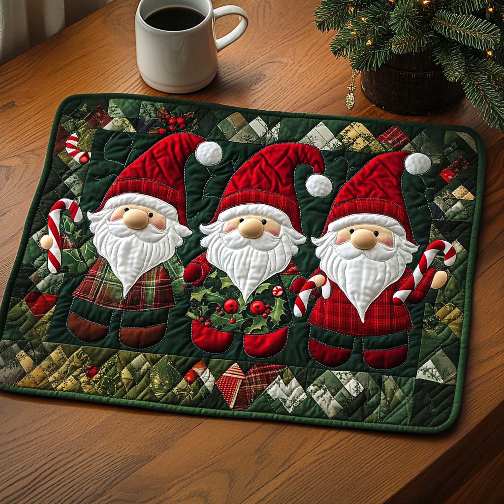 Gnome Cheer Quilted Placemat VTQ-Myprintsy