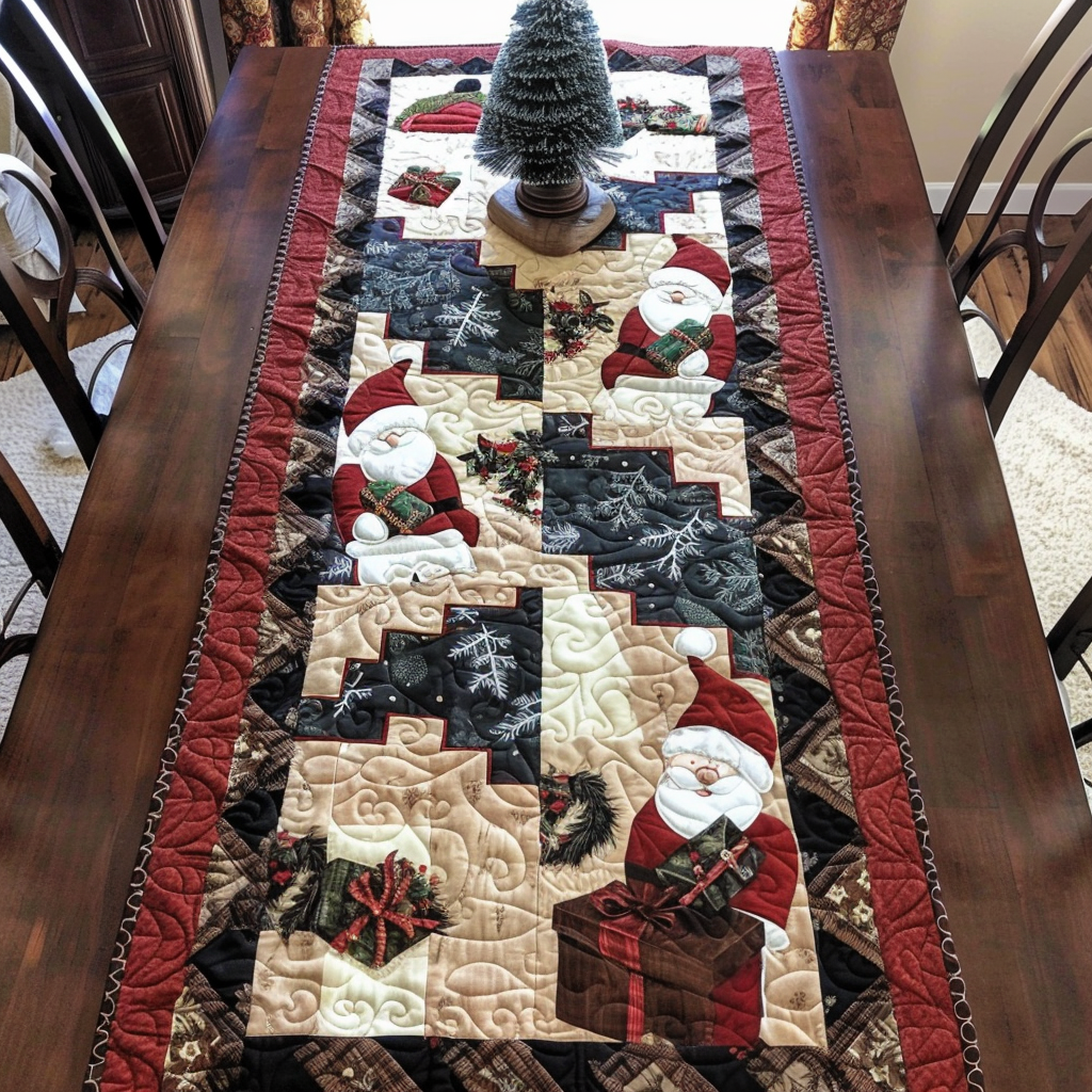 Gnome Cheer Quilted Table Runner VTQ-Myprintsy