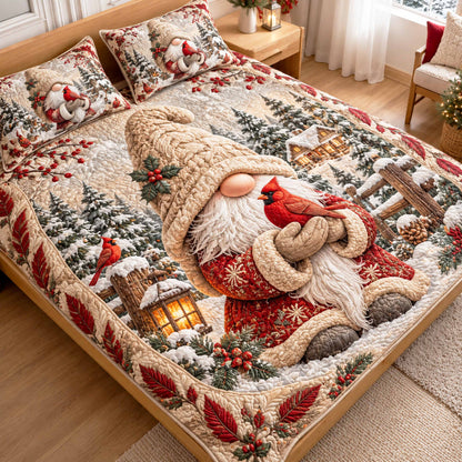 Gnome Christmas Magic -Piece Quilted Bedding Set VTQ-Myprintsy