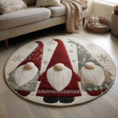 Gnome Friends Quilted Round Mat VTQ-Myprintsy