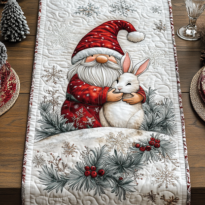 Gnome Holiday Cheer Quilted Table Runner VTQ-Myprintsy