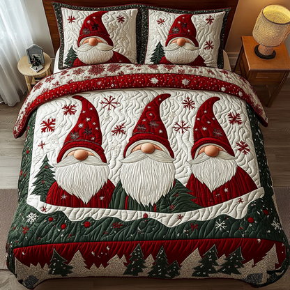 Gnome Joy -Piece Quilted Bedding Set VTQ-Myprintsy