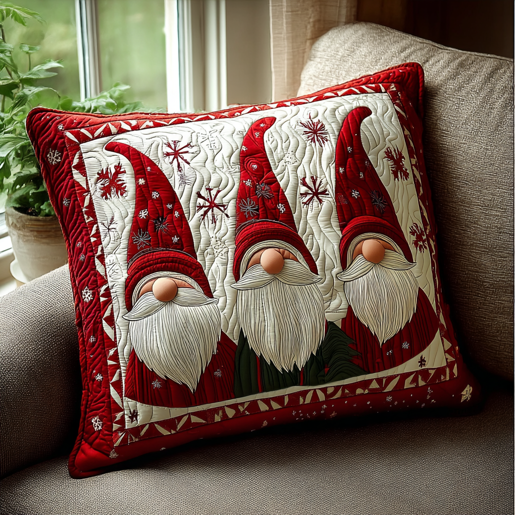 Gnome Joy Quilted Pillow Case VTQ-Myprintsy