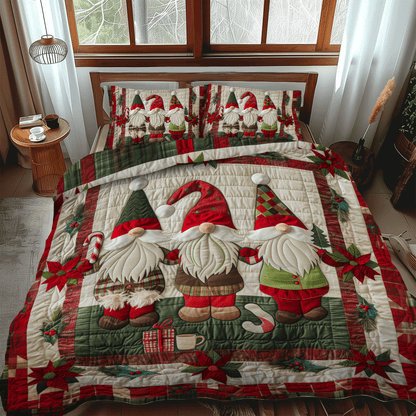 Gnome Parade -Piece Quilted Bedding Set VTQ-Myprintsy