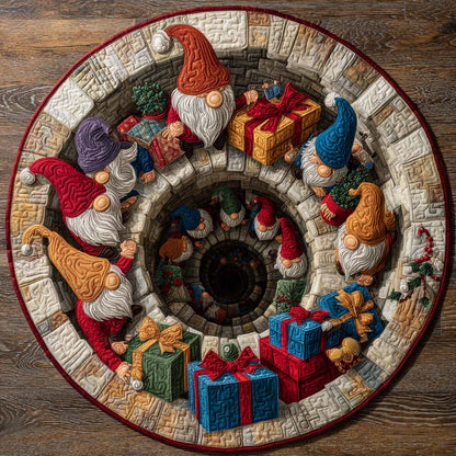Gnome Passage Quilted Round Mat VTQ-Myprintsy