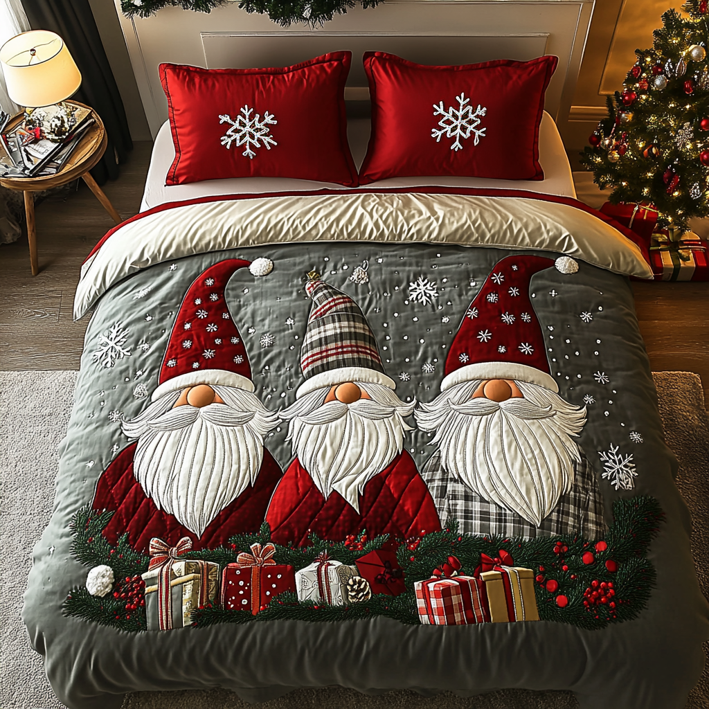 Gnome -Piece Quilted Bedding Set VTQ-Myprintsy