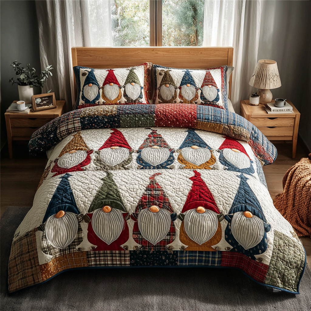 Gnome -Piece Quilted Bedding Set VTQ-Myprintsy
