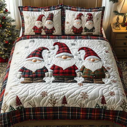 Gnome Sweet Gnome -Piece Quilted Bedding Set VTQ-Myprintsy