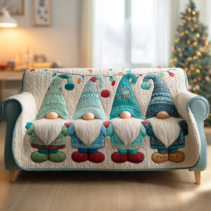 Gnome Wonderland Trail Quilted Sofa Cover VTQ-Myprintsy