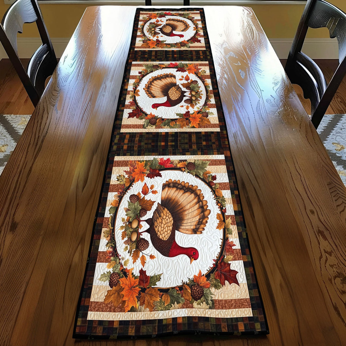 Gobble Gathering Quilted Table Runner VTQ-Myprintsy