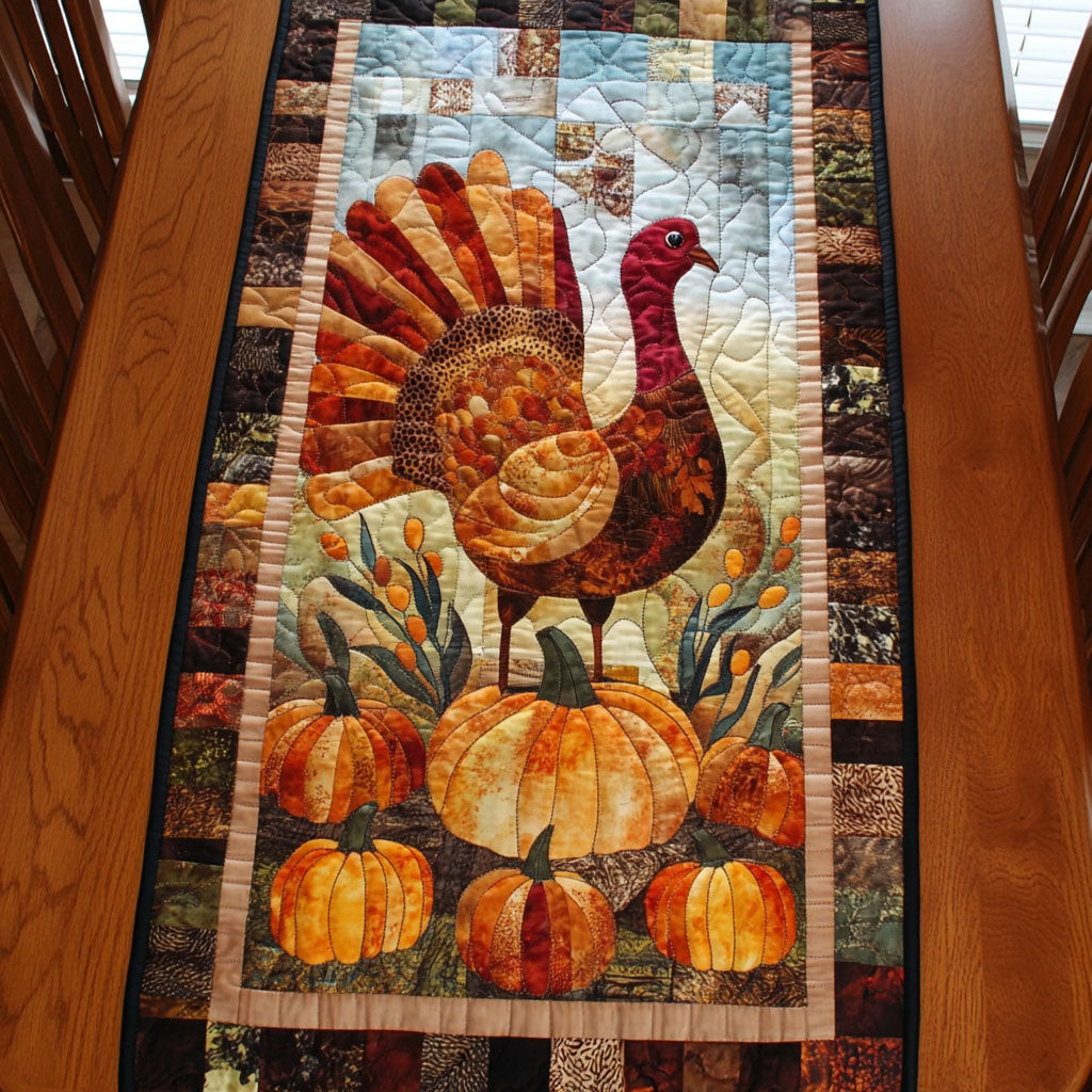 Gobble Gobble Quilted Table Runner VTQ-Myprintsy