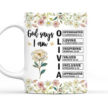 God Says I Am - Personalized Coffee Mug-Myprintsy