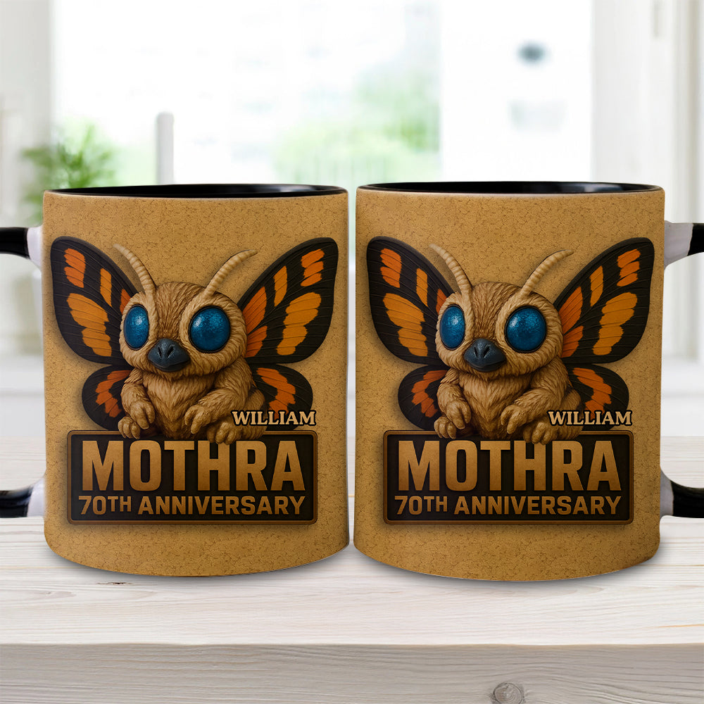 Godzilla Mothra 70th Anniversary - Personalized Godzilla Accent Mug-Myprintsy
