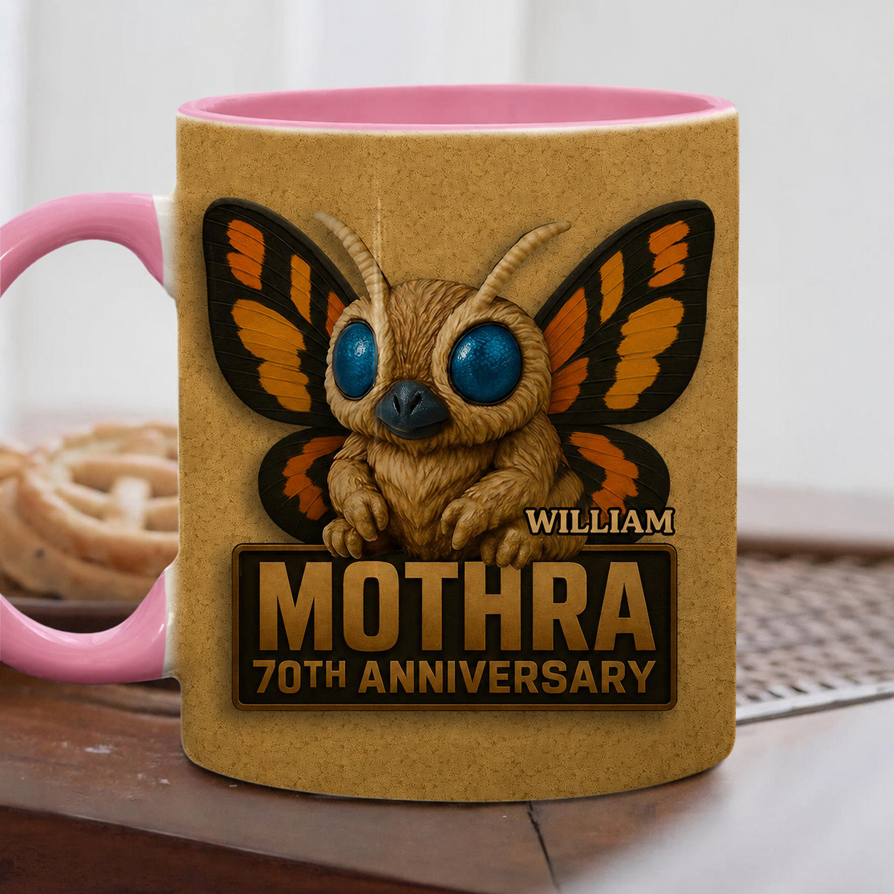 Godzilla Mothra 70th Anniversary - Personalized Godzilla Accent Mug-Myprintsy