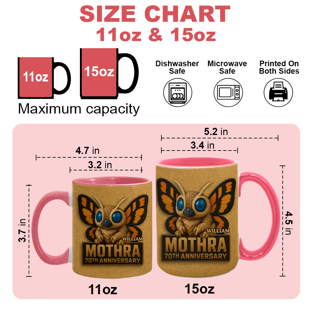 Godzilla Mothra 70th Anniversary - Personalized Godzilla Accent Mug-Myprintsy