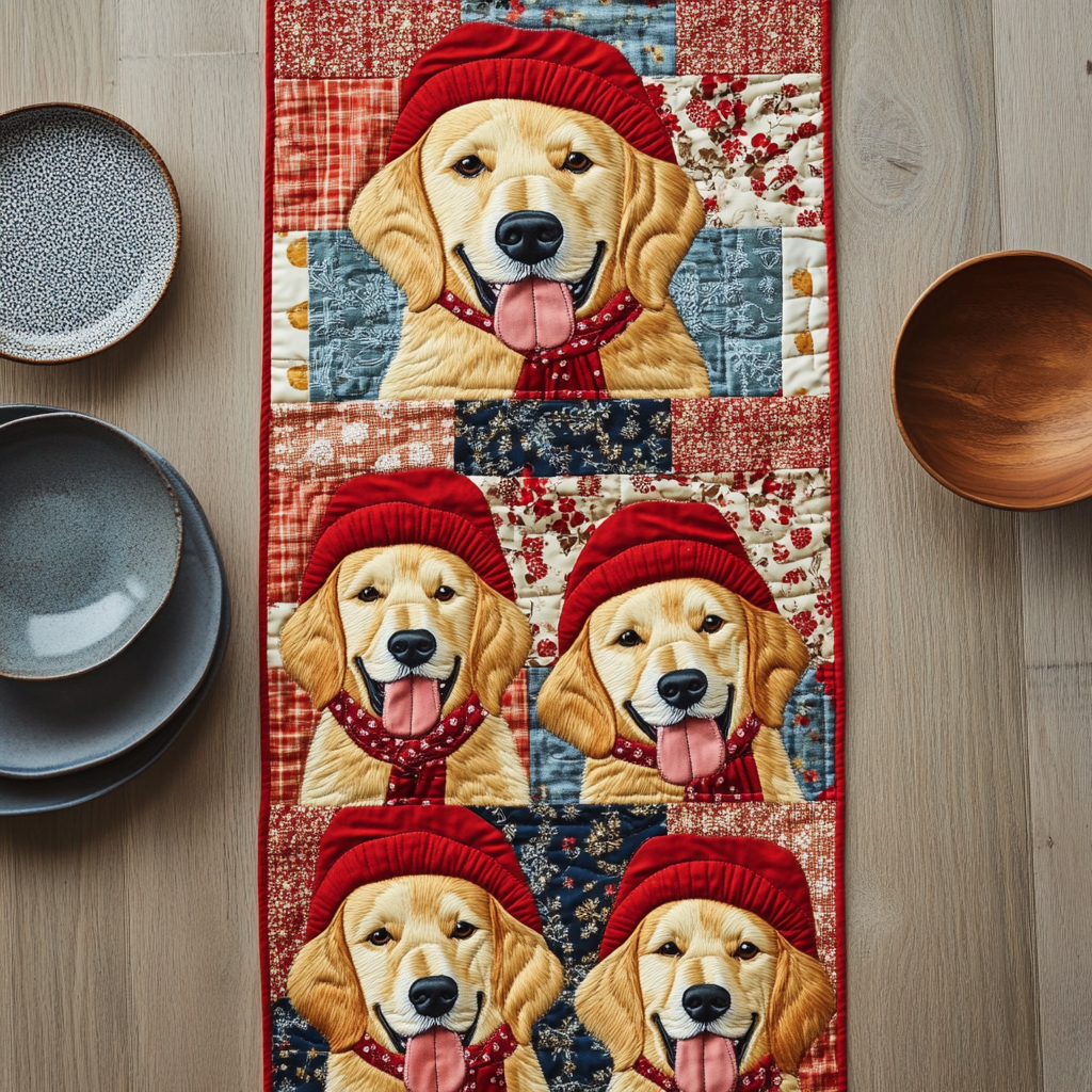 Golden Bond Quilted Table Runner VTQ-Myprintsy