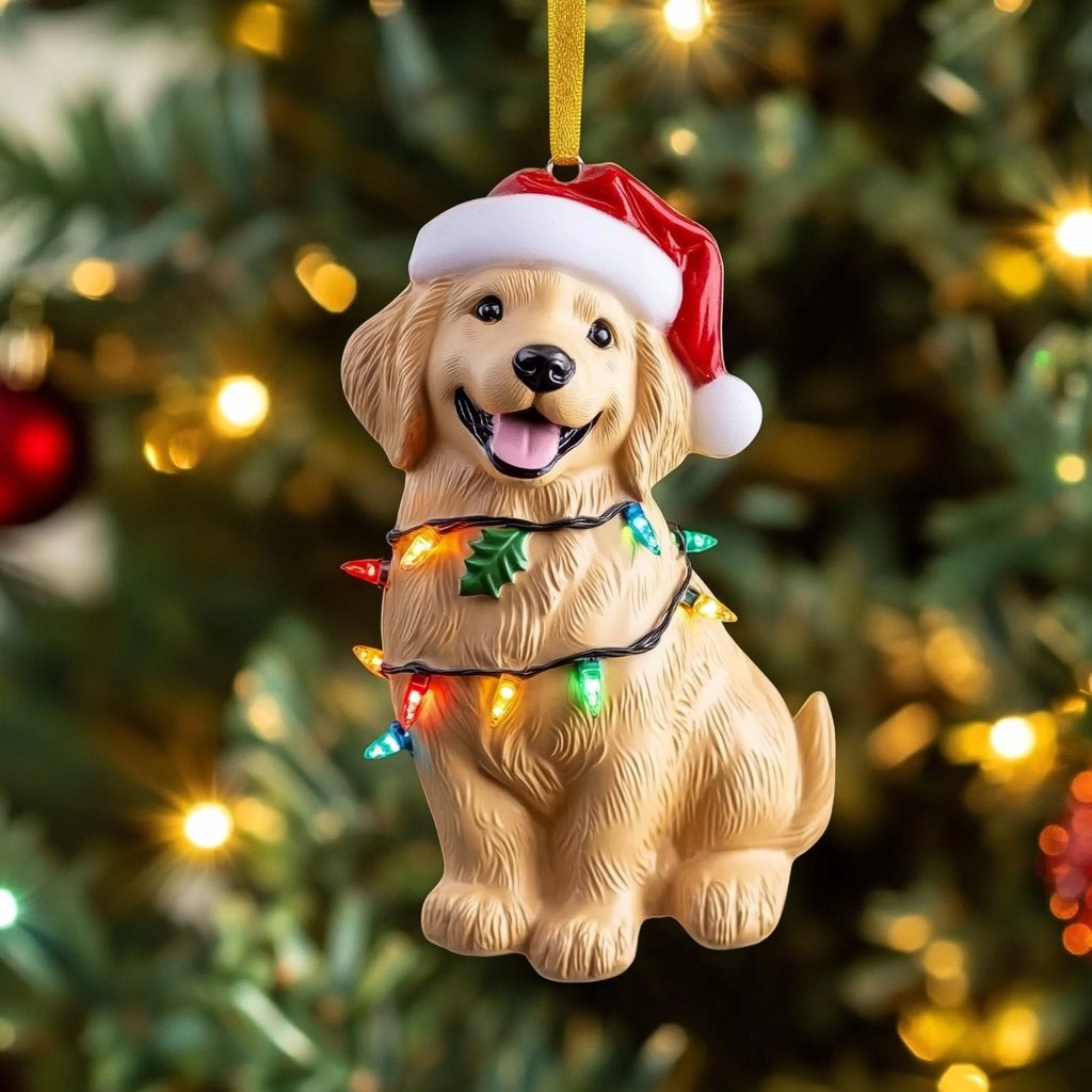 Golden Festive Fun Mica Ornament VTQ-Myprintsy