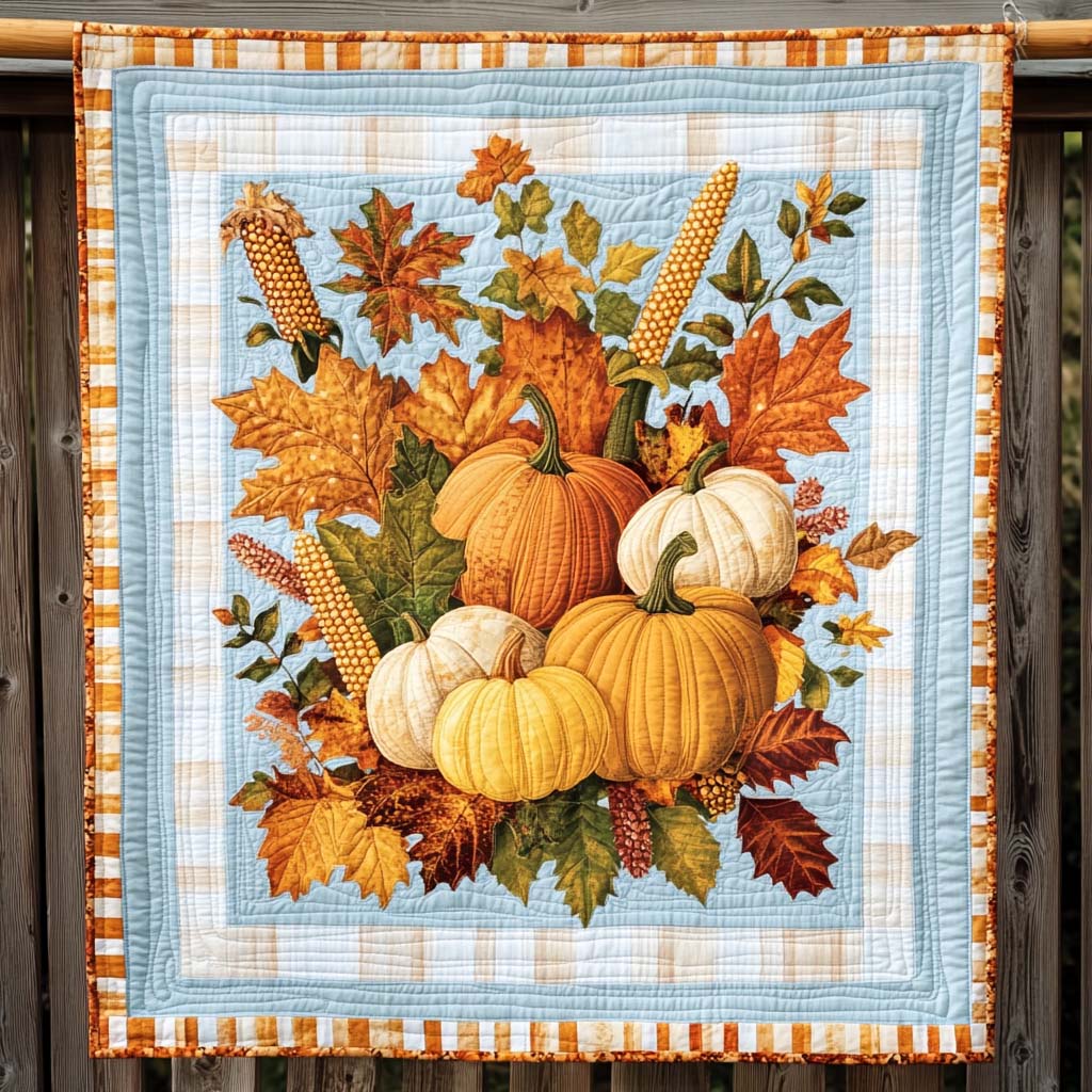 Golden Fields Of Plenty Quilted Blanket VTQ-Myprintsy