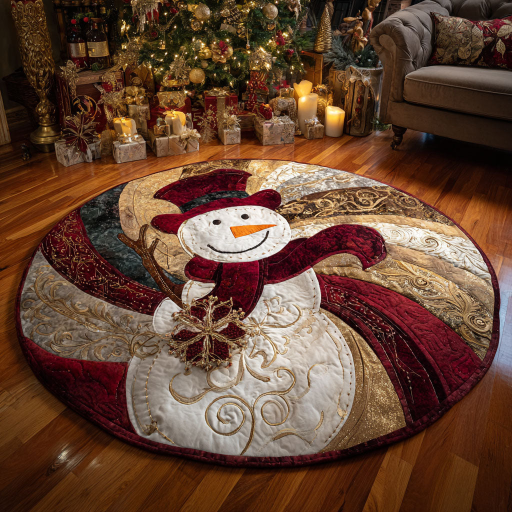 Golden Frost Quilted Round Mat VTQ-Myprintsy