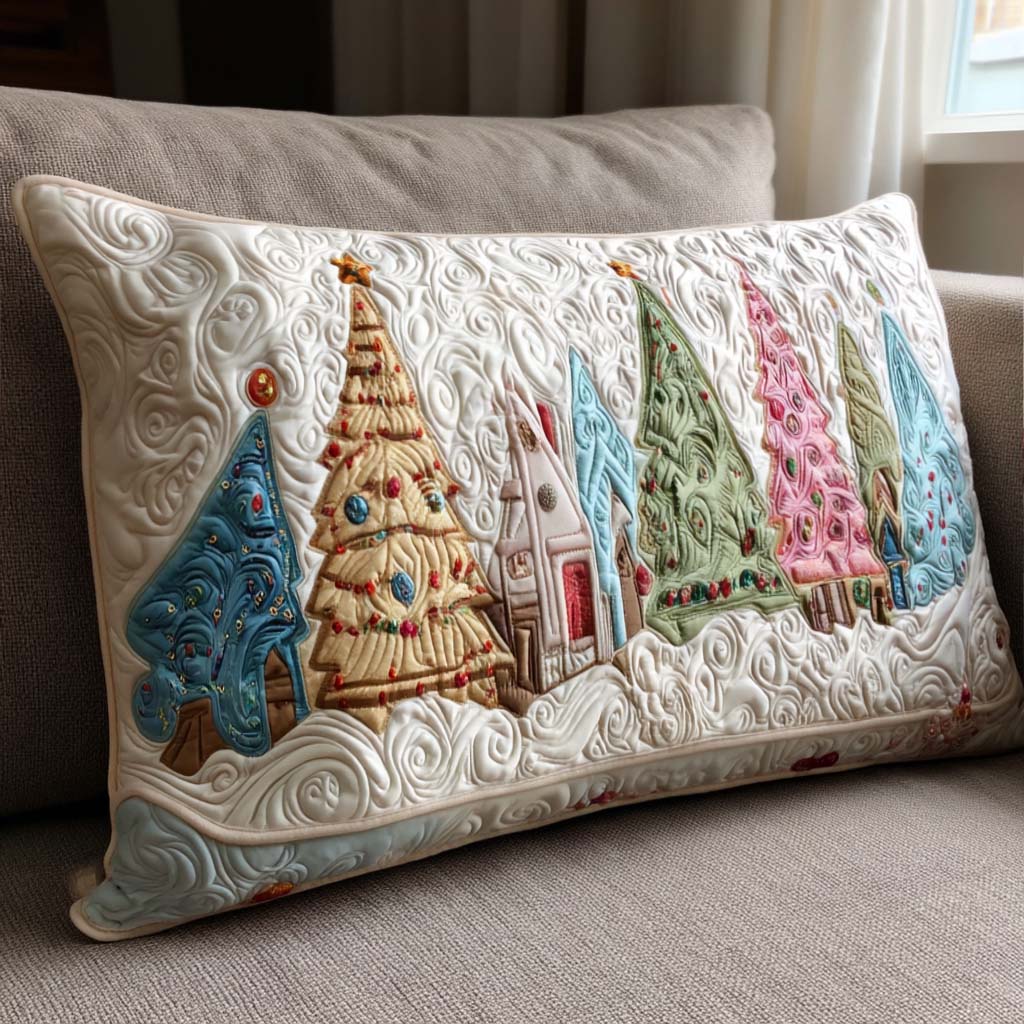 Golden Garland Tree Quilted Bedding Pillow Case VTQ-Myprintsy