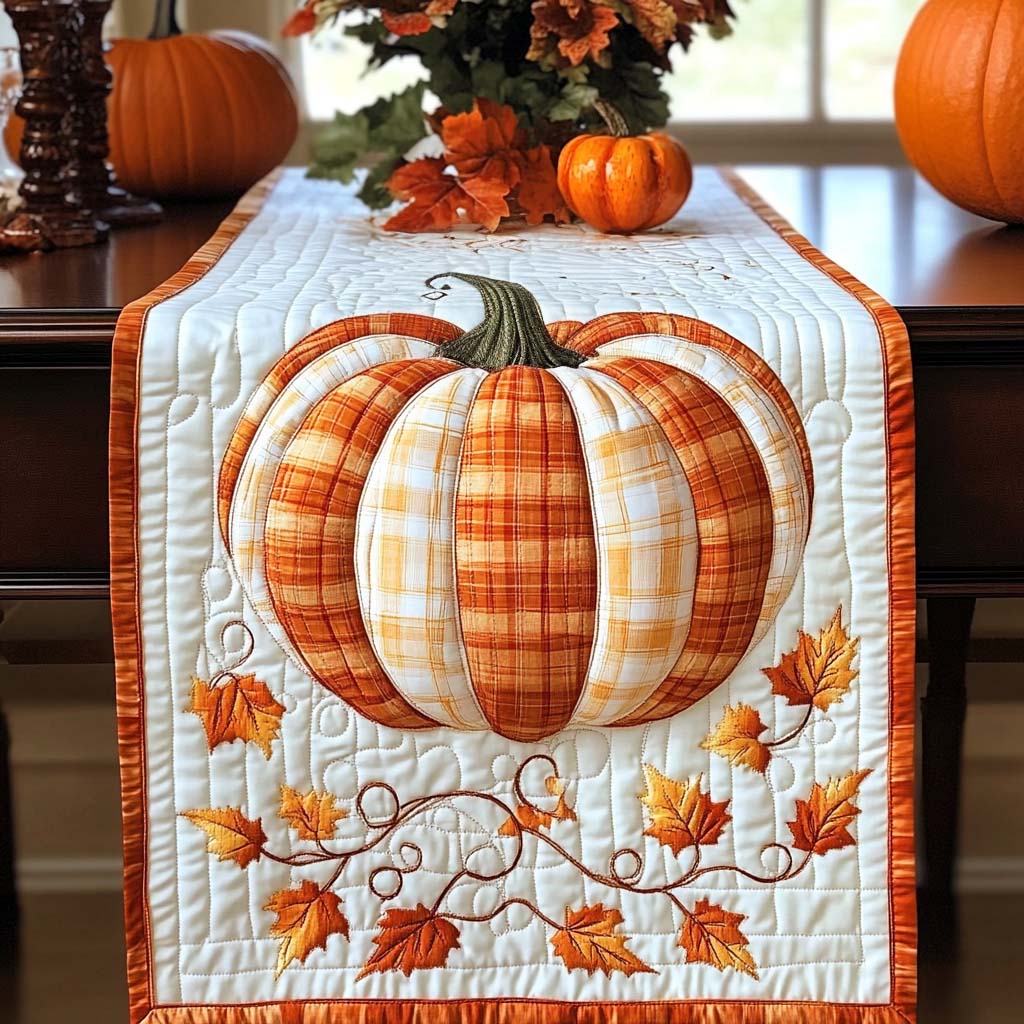 Golden Gourd Quilted Table Runner VTQ-Myprintsy