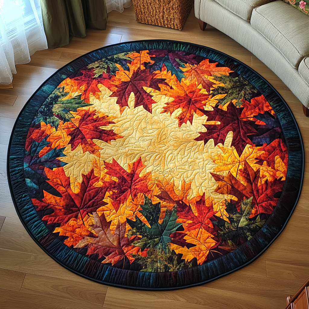 Golden Harvest Quilted Round Mat VTQ-Myprintsy