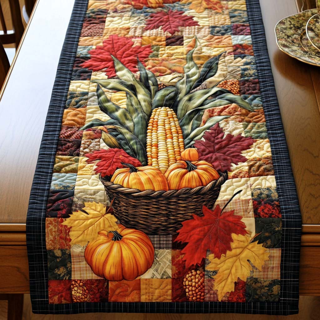 Golden Maize Quilted Table Runner VTQ-Myprintsy
