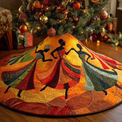 Golden Queen Christmas Quilted Tree Skirt TD-Myprintsy