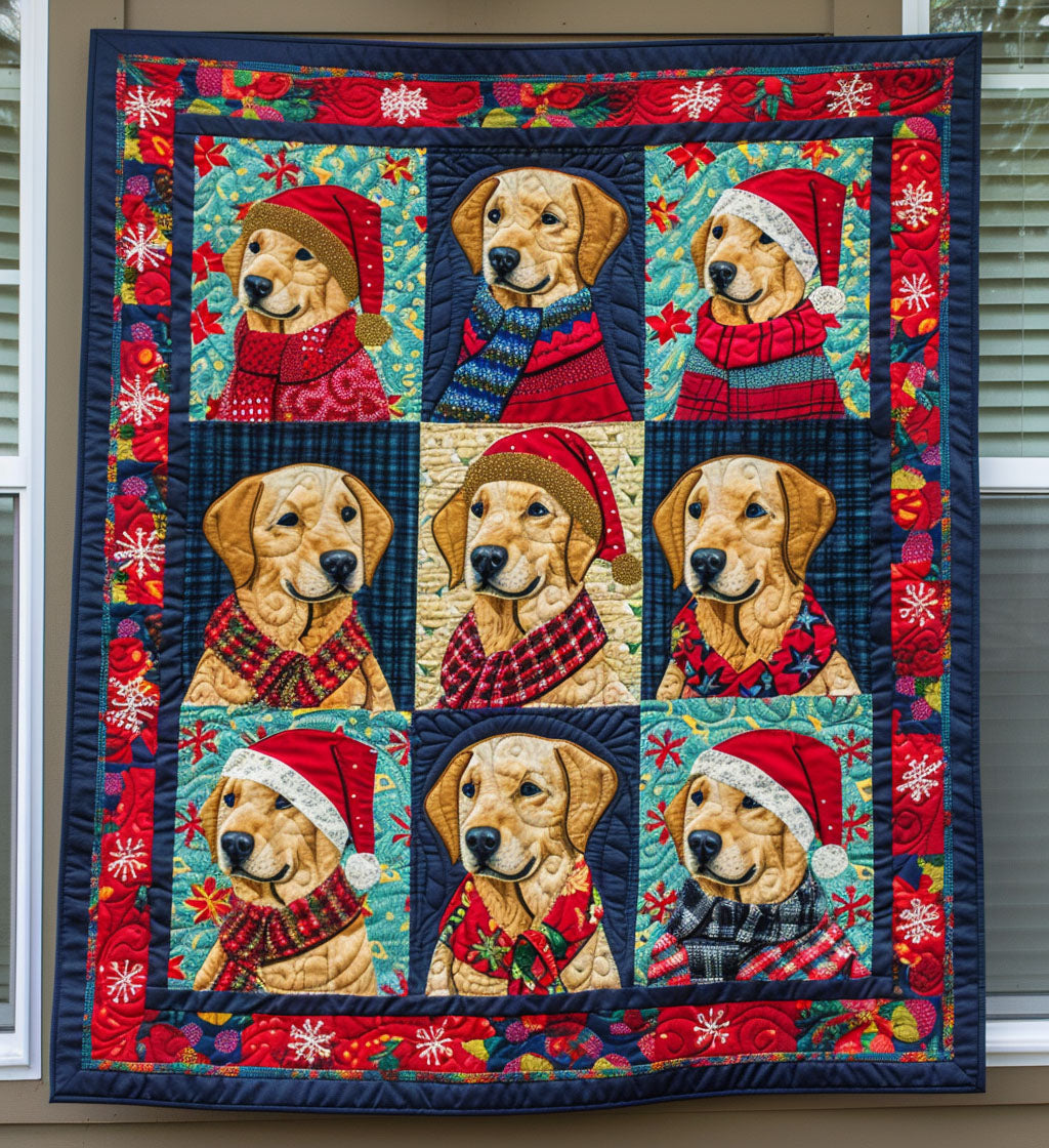 Golden Retriever Comfort Quilted Blanket VTQ-Myprintsy