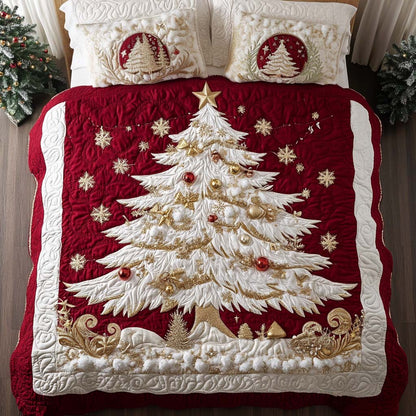Golden Snowfall -Piece Quilted Bedding Set VTQ-Myprintsy