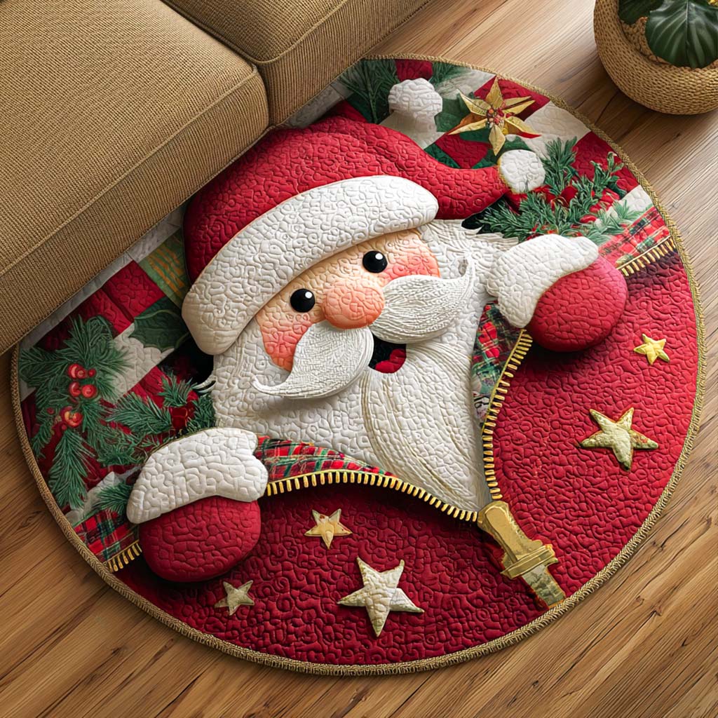 Golden Star Quilted Round Mat VTQ-Myprintsy