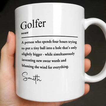 Golfer Definition, Personalized Custom Coffee Mug, Gift For Golf Lovers-Myprintsy