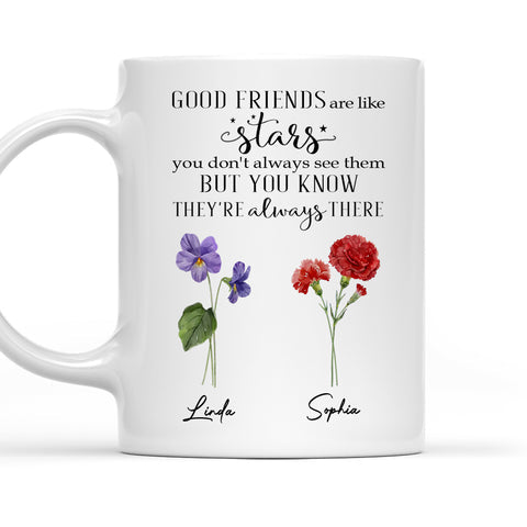 Good Friends Are Like Stars - Personalized Coffee Mug-Myprintsy