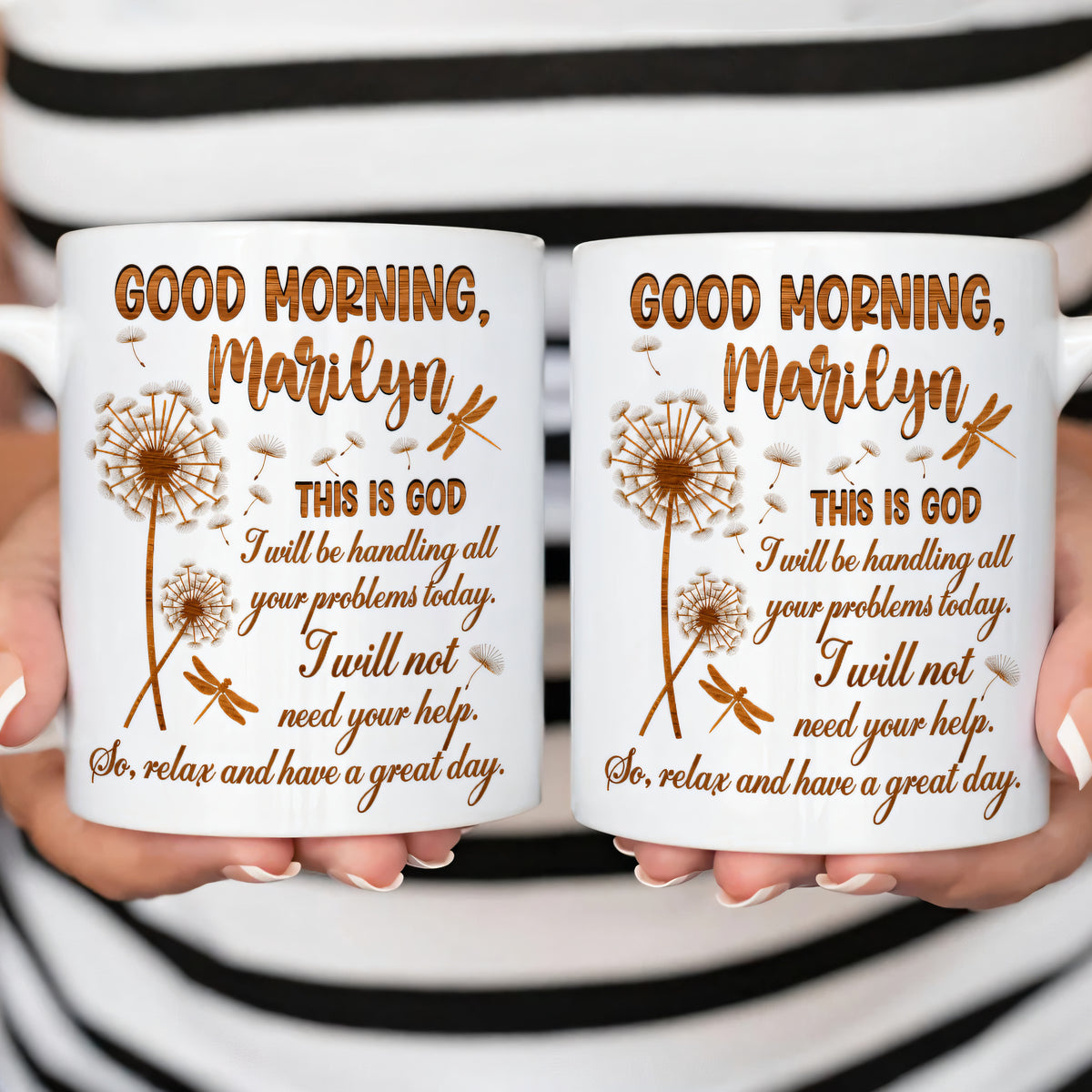 Good Morning This Is God I Will Not Need Your Help Memorial Flower Mug - Personalized Coffee Mug-Myprintsy