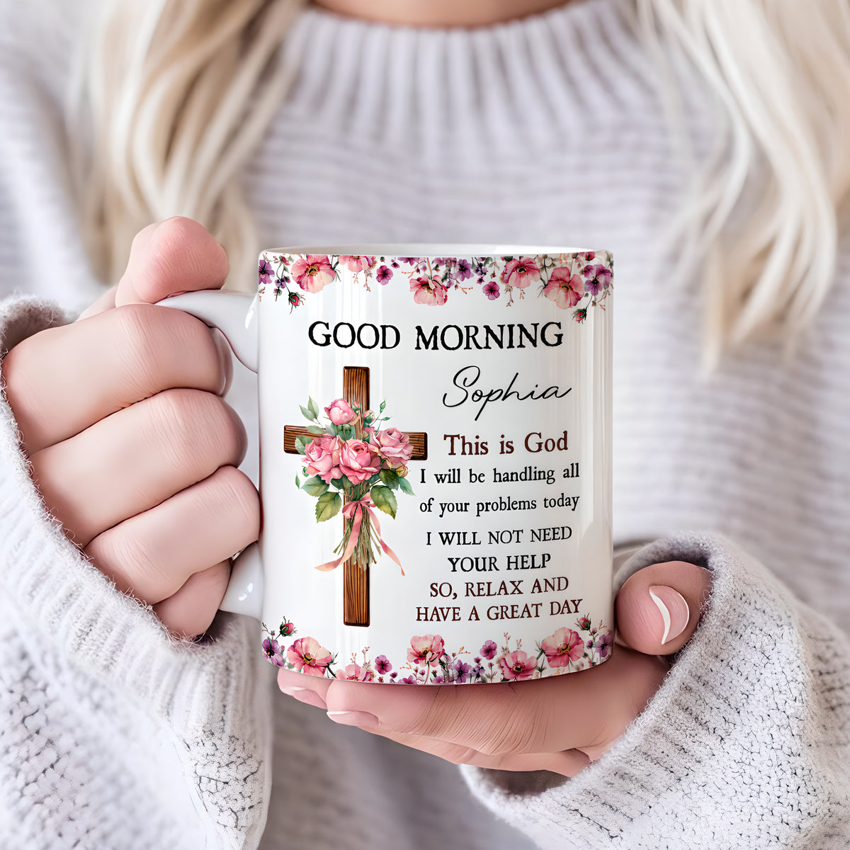 Good Morning This Is God So Relax And Have A Great Day Custom Mug - Personalized Coffee Mug - Gift For Christians-Myprintsy