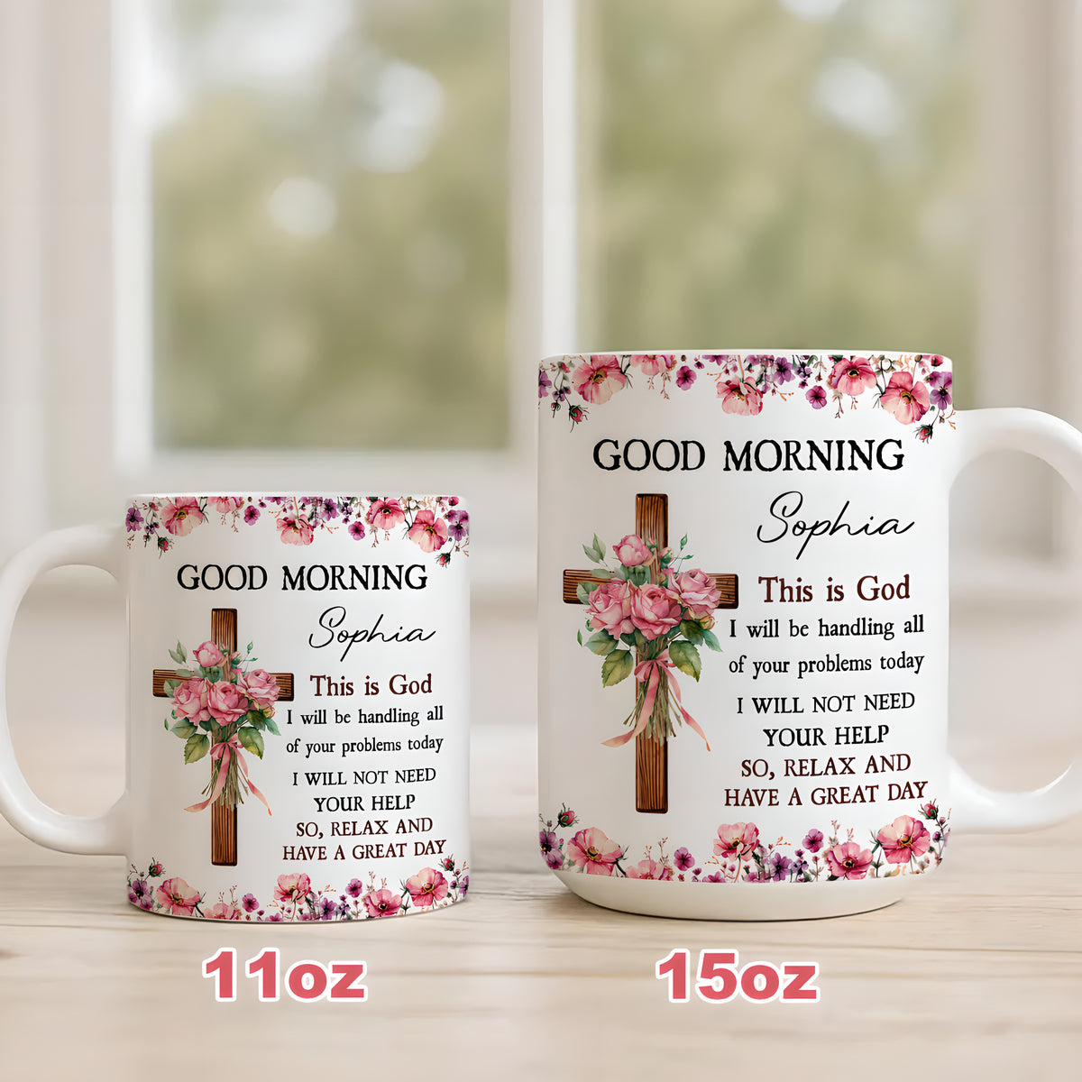 Good Morning This Is God So Relax And Have A Great Day Custom Mug - Personalized Coffee Mug - Gift For Christians-Myprintsy