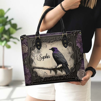 Gothic Raven - Personalized Leather Handbag & Wallet Set-Myprintsy