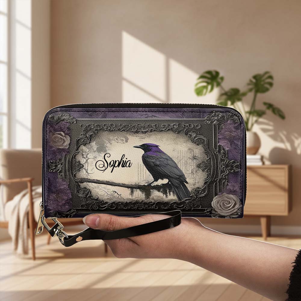 Gothic Raven - Personalized Leather Handbag & Wallet Set-Myprintsy
