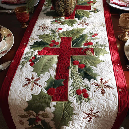 Graceful Cross Quilted Table Runner VTQ-Myprintsy