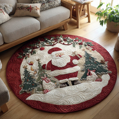 Grand Santa Claus Quilted Round Mat VTQ-Myprintsy