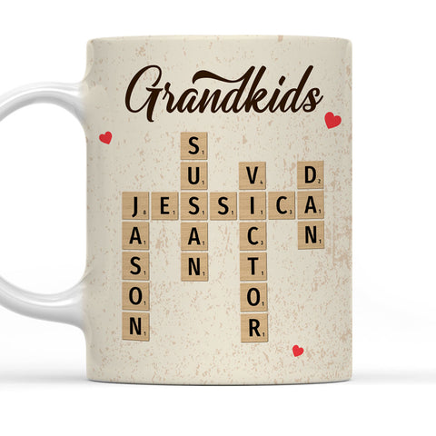 Grandkids Family Besties Coworkers Crossword Puzzle - Personalized Coffee Mug-Myprintsy