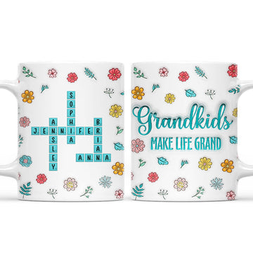 Grandkids Make Life Better - Personalized 3D Mug-Myprintsy