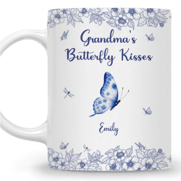 Grandma Butterfly Kisses - Personalized Coffee Mug-Myprintsy