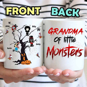 Grandma of Little Monsters - Personalized Halloween Mug-Myprintsy