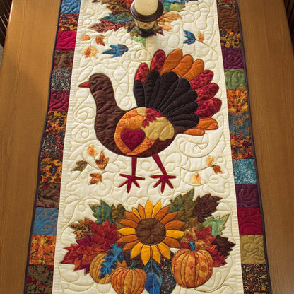 Grateful Turkey Quilted Table Runner VTQ-Myprintsy