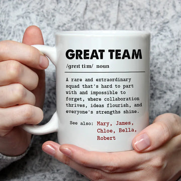 Great Team Definition - Personalized Coffee Mug-Myprintsy