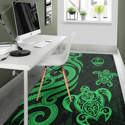 Guam Area Rug - Green Tentacle Turtle-Myprintsy