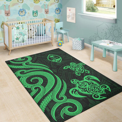 Guam Area Rug - Green Tentacle Turtle-Myprintsy