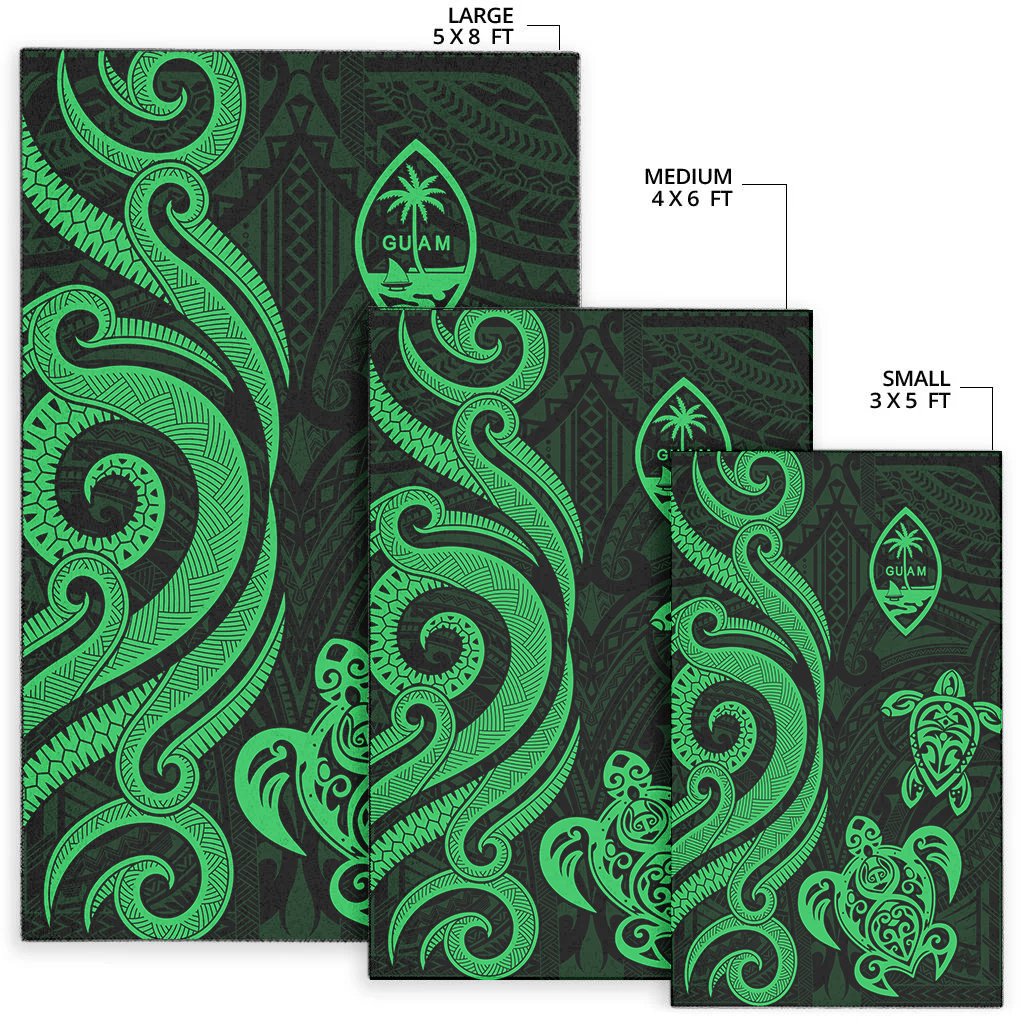 Guam Area Rug - Green Tentacle Turtle-Myprintsy
